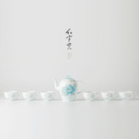 红官窑 牡丹亭手绘功夫茶具套装陶瓷茶具套装家用茶壶茶杯醴陵瓷器