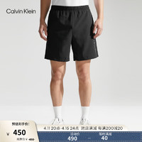 Calvin Klein【速干】运动24春夏男松紧腰印花跑步训练运动短裤4MS4S838 001-太空黑 S