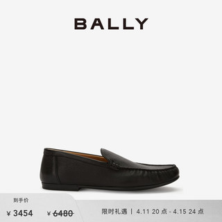 BALLY 巴利 男士黑色皮革乐福鞋