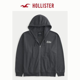 HOLLISTER24春夏美式毛圈布卫衣帽衫外套男女装 358392-1 褪色黑色 L (180/108A)