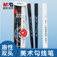 M&G 晨光 文具3支（2支勾线笔+1支白色马克笔）双头油性美术勾线笔