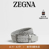 杰尼亚（Zegna）夏季麻灰色人造丝皮带LHTEC-B023UZ-GME-85 85cm