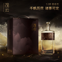 GuanYun 观云 定风波 酱香型白酒 53度 500ml*6瓶 整箱装 含礼袋*3 送礼宴请