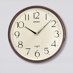 SEIKO 精工 日本精工时钟家用免打孔客厅现代简约轻奢钟表挂墙11英寸挂钟
