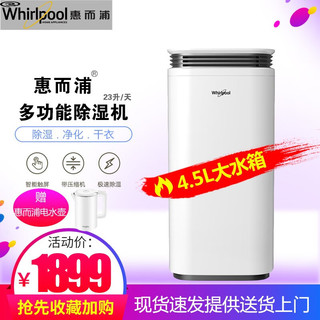 Whirlpool 惠而浦 除湿机抽湿机23升/天家用地下室复式别墅家用吸湿器 WD-DT221B