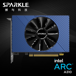SPARKLE 撼与科技 精灵系列游戏显卡 Intel Arc A310 ELF 双槽单风扇 4GD6