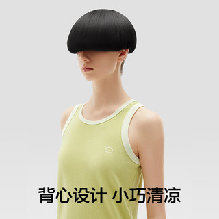 蕉内棉棉321H女士睡衣背心短裤套装可外出轻运动吸湿速干家居服夏季款 蔓绿 XL