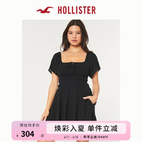 HOLLISTER24春夏甜辣柔软短款短袖裙裤式连衣裙 女 358337-1 黑色 L (165/100A)