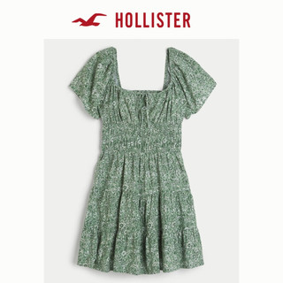 HOLLISTER24春夏甜辣柔软短款短袖裙裤式连衣裙 女 358337-1 绿色碎花 XXS (160/80A)