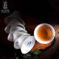 陶瓷手绘鱼杯客厅泡茶家用中式创意纯手工泡茶杯全套主人杯品茗杯