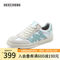 斯凯奇（Skechers）女鞋夏季女士时尚板鞋轻便舒适经典百搭休闲鞋177677 白色/蓝色/WBLU 36