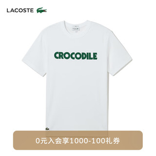 LACOSTE法国鳄鱼男女同款24夏季时尚百搭短袖T恤TH0134 001/白色 XL /185