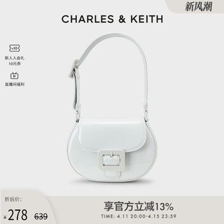 CHARLES & KEITH CHARLES＆KEITH个性亮面CK2-20270980明星同款漆皮宽肩带腋下包女