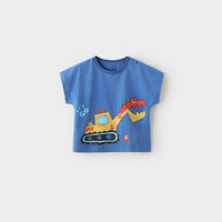 巴厘小猪（BALIPIG）婴儿短袖T恤夏季薄款儿童超萌可爱男童衣 钴蓝 73cm