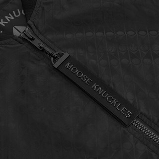 Moose Knuckles【春夏】COURVILLE男士LOGO印花防泼水休闲夹克外套 黑色满印图案 M