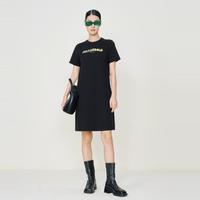 Marisfrolg 玛丝菲尔 X JUDECHAN 艺术家联名系列百搭H型小圆领黑色连衣裙