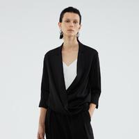 Marisfrolg 玛丝菲尔 时髦个性垂感设计感通勤休闲七分袖西装外套女