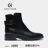 COLE HAAN 歌涵 colehaan/歌涵 女鞋皮靴 23年秋季时尚时装靴短靴马丁靴W29163 黑色-W29163 35