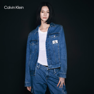 Calvin Klein【明星同款】Jeans24春夏女纯棉复古低腰宽松垮裤牛仔裤J224275 1A4-牛仔蓝 27