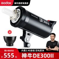 Godox 神牛 DE300WII二代摄影灯影室闪光灯补光灯人像服装拍照摄影棚柔光