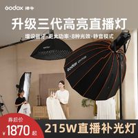 Godox 神牛 SL200W III三代摄影灯215W直播补光灯短视频拍摄柔光灯打光灯