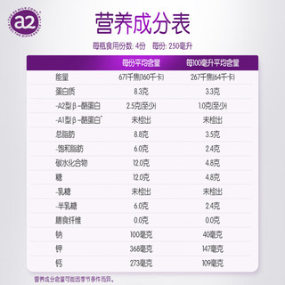 a2 澳洲 0乳糖鲜牛奶 呵护乳糖不耐 1L