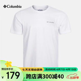 哥伦比亚 2024春夏男子防晒防紫外线T恤AE0805 100 L(180/100A)