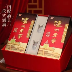 LUZHOULAOJIAO 泸州老窖 六年窖头曲 52%vol 浓香型白酒 500ml*2瓶 礼盒装