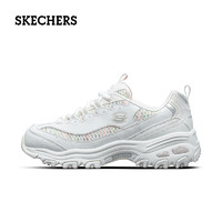 SKECHERS 斯凯奇 女鞋时尚运动休闲鞋厚底百搭熊猫鞋 白色/多彩色-144 36