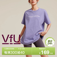 VFU 宽松瑜伽服上衣女夏季短袖T恤健身服跑步运动罩衫休闲通勤衣服