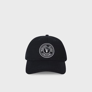 范思哲Versace Jeans Couture24春夏男士V-EMBLEM印花棒球帽 黑色