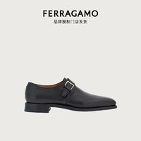 菲拉格慕（Ferragamo）【】男士黑色单扣饰扣带鞋 0763340_3E _ 70