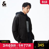 杰克·琼斯（JACK&JONES）男装飞行员外套男春夏小鸟刺绣上衣棒球服宽松休闲夹克重磅衣服 黑色E40 175/96A/M