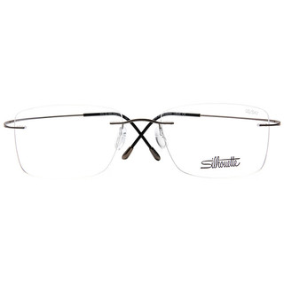 诗乐（Silhouette）近视眼镜框男女无框眼镜架超轻科技钛光学眼镜架配镜片5515-6561 5515-6561枪色