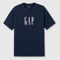 Gap 盖璞 男女装2024夏季纯棉字母印花logo短袖T恤宽松上衣546487