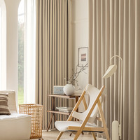 fanstown柯桥窗帘芝士羊绒雪尼尔法式奶油风卧室遮光