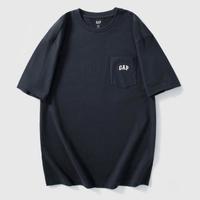 Gap 盖璞 男女装2024夏季纯棉logo口袋短袖T恤宽松简约上衣546493