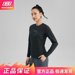 百亿补贴：SKECHERS 斯凯奇 春夏舒适柔软女士长袖衫针织长袖T恤衫P423W143