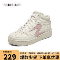 SKECHERS 斯凯奇 女鞋经典复古百搭轻质高帮板鞋休闲运动鞋子185031 NTPK 38