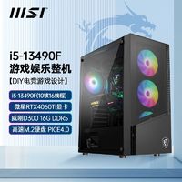 百亿补贴：MSI 微星 i5 13490F/RTX 4060TI电竞游戏主机diy组装办公电脑台式整机