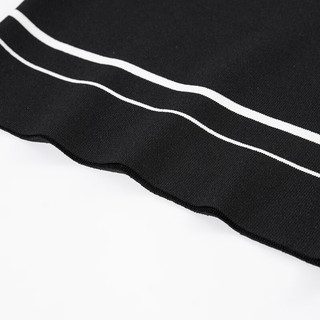 lagogo拉谷谷美式条纹吊带背心女2024年夏季拼接修身短款上衣 黑色(W1) XL