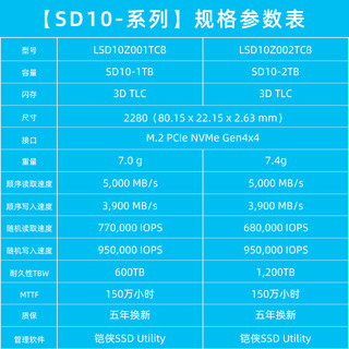 88VIP：KIOXIA 铠侠 SD10 1t 2t固态硬盘pcie4.0 m.2 nvme笔记本台式机SSD