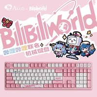 Akko 艾酷 3108V2哔哩哔哩粉色有线机械键盘0EM高度键帽108键动漫可爱