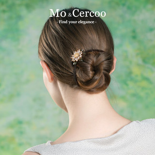奢蔻（Cercoo）向日葵追随系列发圈璀璨工艺水晶马尾发圈头绳头花发饰 绿色 