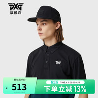 PXG 高尔夫男士球帽23新款golf潮牌透气运动帽韩国进口时尚百搭平檐帽 PHPPU850421 黑色 S/M号（55cm）