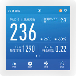 海克智动X4S-HA智能新风空调控制器 PM2.5二氧化碳TVOC温湿度wifi