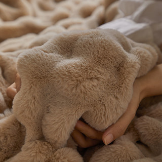 多喜爱仿兔毛绒毛毯秋冬加厚珊瑚绒毛毯被子办公室午睡沙发盖腿毯