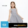 little MO&Co.little moco童装24夏装女童格纹无袖背心连衣裙KBD2DRST12 黑白格色 130/64