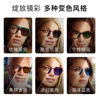 今日必买：essilor 依视路 全视线变色镜片灰变定制片T8系列1.60折射率  依视路钻晶膜洁现片