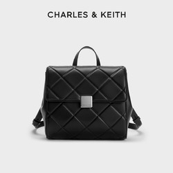 CHARLES & KEITH CHARLES&KEITH23秋季新品CK2-60782296英伦风菱格双肩包背包女